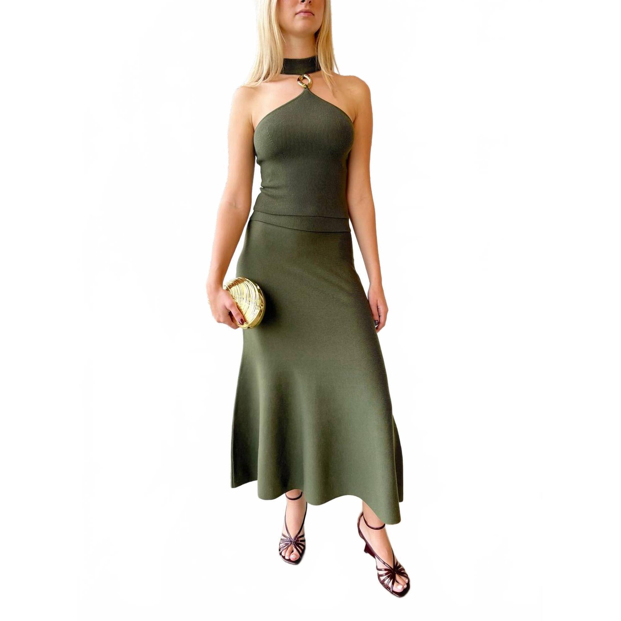 New Simkhai Renlen Halter Top In Fern